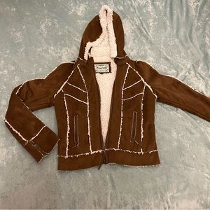 Sugarfly Faux Suede and Shearling Jacket